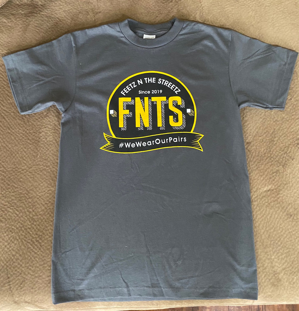 NEW Logo !!!!! Charcoal Grey  ,YELLOW ,White & Black T-Shirt
