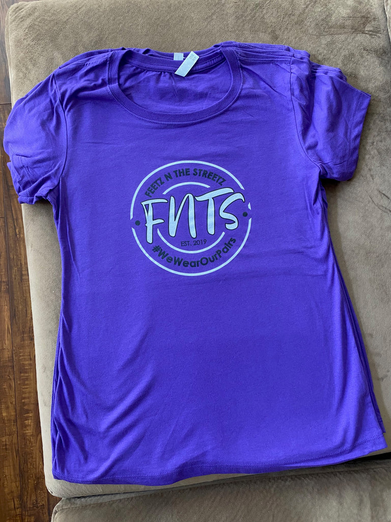 Purple & White Women's T-Shirt