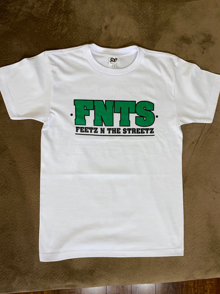 White & Kelly Green T-Shirt – Feetz N The Streetz