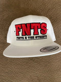 White & Red Snapback