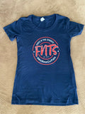 Navy Blue & Red Women's T-Shirt