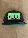 Black , Electric Green & White Snapback