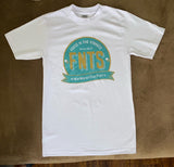 NEW Logo !!!!! White , TEAL & GOLD T-Shirt